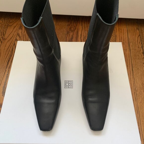 TOTEME Leather Sock Boots - Picture 5 of 6